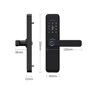 Stainless Steel Bluetooth Smart Door Locks Tuya Smart Lock For Wood Door