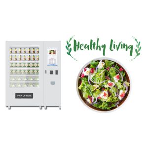 Touch Screen Refrigerated Salad Vending Machine , Healthy Food Vending Locker