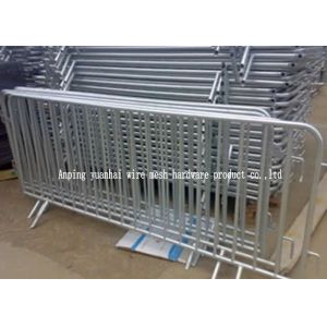 Powder Coated Steel Crowd Control Barriers , Interlocking Steel Barricades