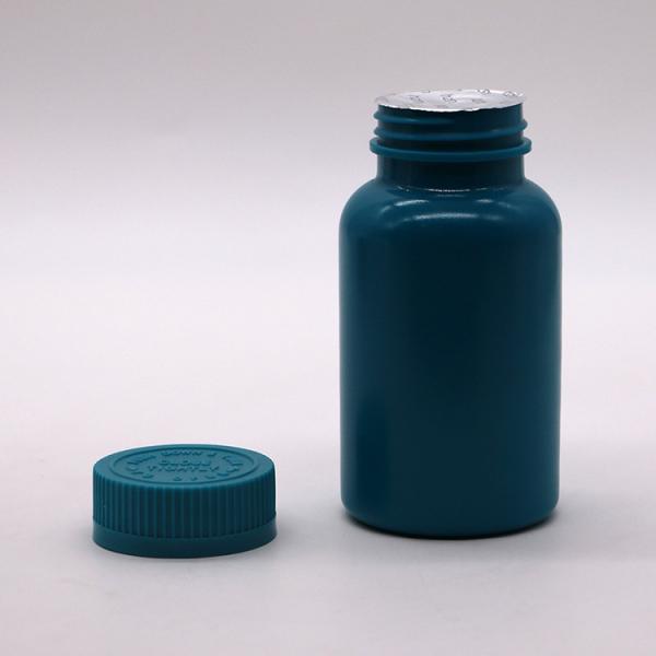 Customizable Colors 150ML HDPE Plastic Capsule Pill Bottle with Heat Seal and Caps
