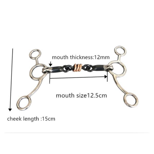 Equestrian Training Horse Gag Ring in Stainless Steel Material with Gag Thickness
