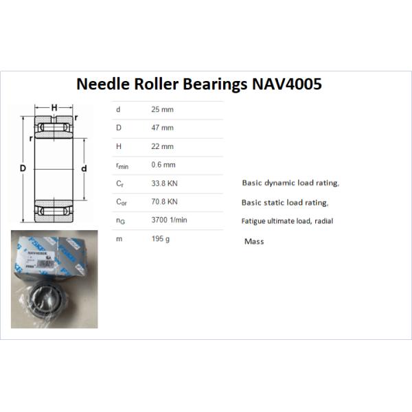 Full Complement Needle Roller Bearings NAV4005 NAV4005K With Inner Ring