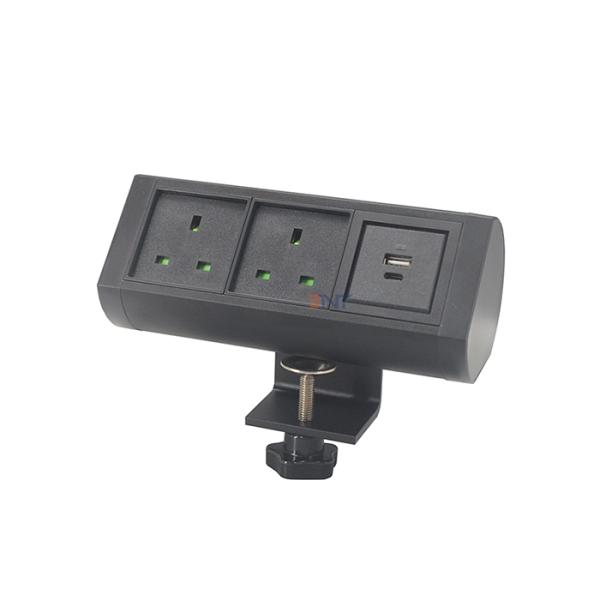 USB Type C Charger Clamp On Desktop Power Outlet For Office Furniture