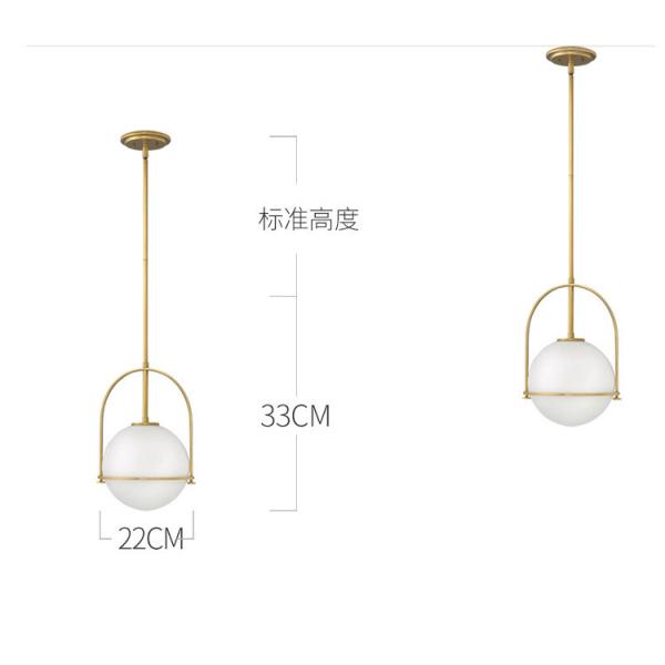 Nordic glass ball Pendant Lights living room restaurant bedroom Somerset Pendant Lamp(WH-GP-133)