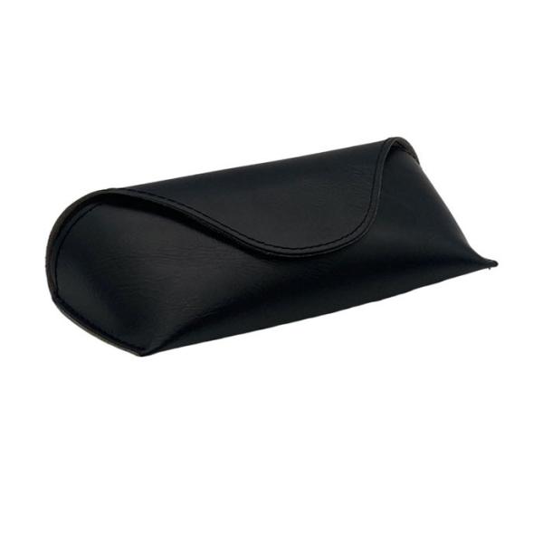 Buy 17cm Black Soft Leather Glasses Case at wholesale prices