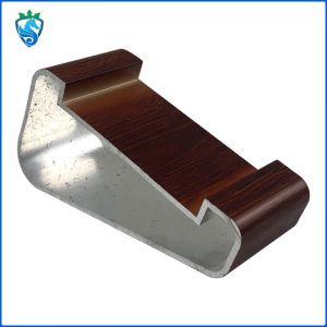 China Solid Wood Handrail Aluminum Profiles Luxury Villa Curved Spiral Staircase on sale