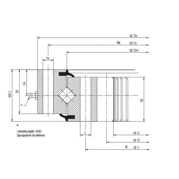 RKS.162.14.1094 cross roller slewing bearings with internal gear for packing machine