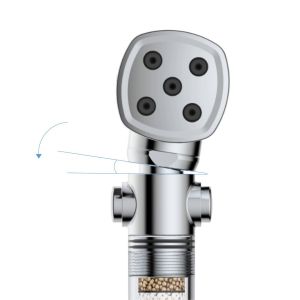 Sleek And Modern Handheld Shower Head With Transparent Handle Luxurious Shower