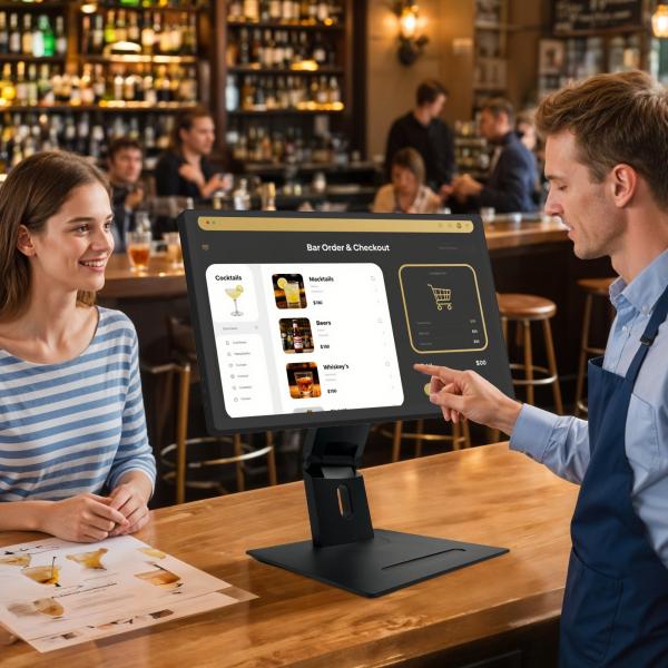 Buy WF2138T 21.5" Interactive Touch Screen Lcd 1920*1080 16:9 250cd WIFI RJ45 Poe KDS Kitchen Display Pos System Screen with Base at wholesale prices
