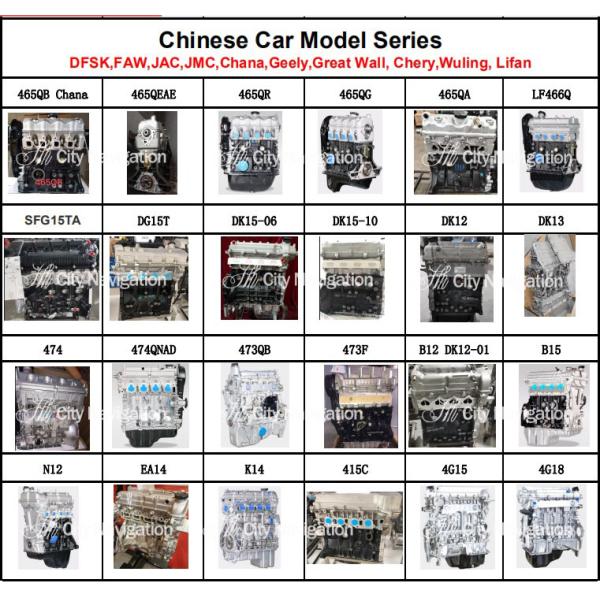SWCG12 SWCG14 Long Block Auto Engine Assembly Motor for Brilliance Jinbei 1.3L 1.5L