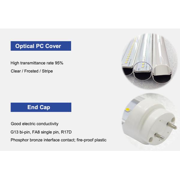 3500k 6500k 22w 120lm / W 4 Feet T8 Led Light Tubes 2500lm Flux