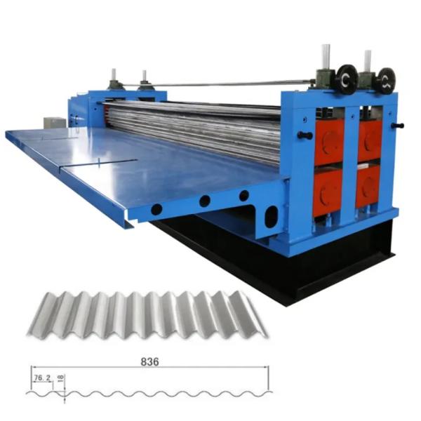 0.13-0.3mm Thickness Barrel Plate Corrugated Roofing Tile Roll Forming Machine