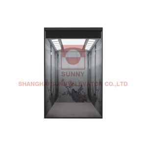 MRL Hairline Stainless Steel Machine Roomless Elevator Lift