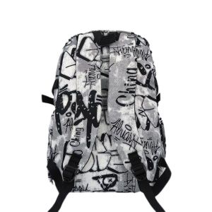 Men Plaid Pattern School Bag Canvas Style Travel Backpack