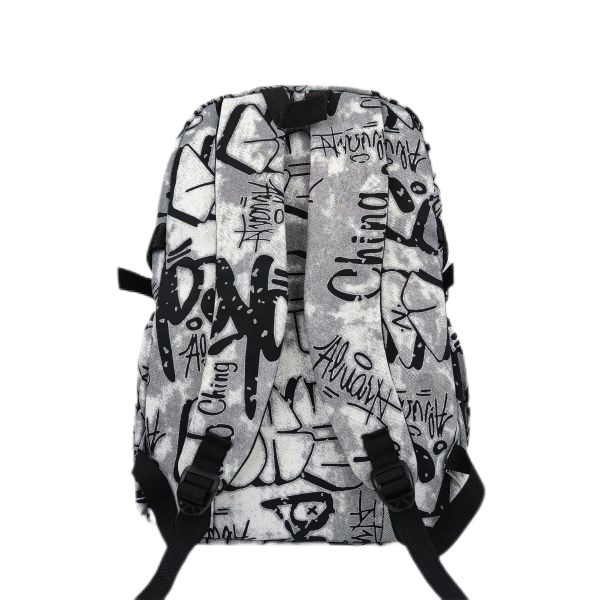 Men Plaid Pattern School Bag Canvas Style Travel Backpack