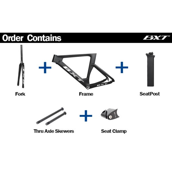 Aero Carbon Fiber Fat Bike Frame Racing 700C Carbon Fiber Track Bike Frame