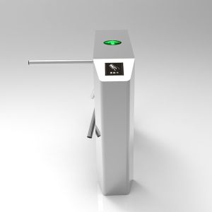 Stainless Steel Flap Barrier Turnstile BRT Station , Tripod Security Barriers