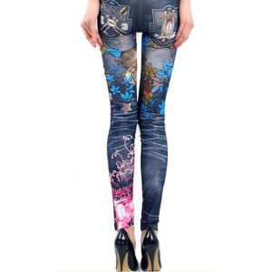 Womens Tight Pants , Floral Print Leggings , Casual Slim Fit