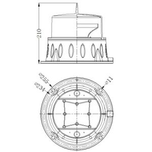 20W White Flashing Beacon AC220V Helicopter Pad Lights