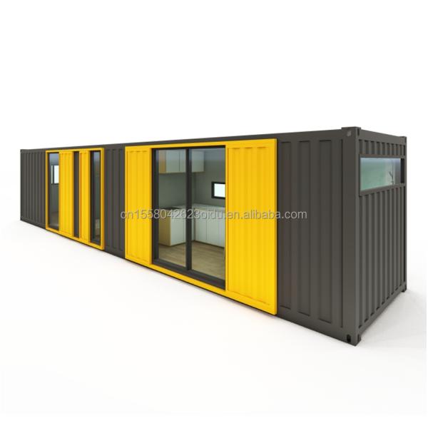 Steel frame Galvanized Steel Bending 180g 40FT Container Modular Wooden House Prefab Houses