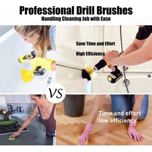 15pcs Power Drill Brush With Polishing Attachment 820g Home Cleaning