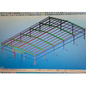 Light Weight Steel Structure Warehouse Design Fabricate With 90km / H Wind Load