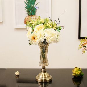 Classical Crystal Glass Transparent Vase Flower Display Glass Vase