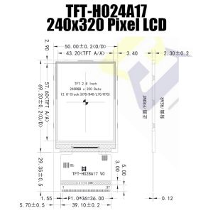 Low Cost 2.8 inch TFT LCD Display With MCU Interface