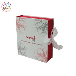 Red Cosmetic Gift Box / Cardboard Makeup Box ISO9001 Certification