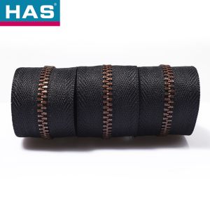 #5 Copper Zipper Eco Friendly Silver Jacket Zipper Customized