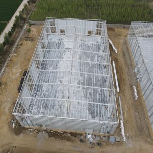 Modern Steel Structure Building with Welded H Columns