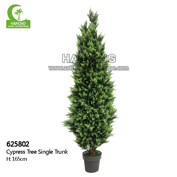 Buy Handmade H165cm Artificial Cypress Trees Outdoor With Single Trunk at wholesale prices