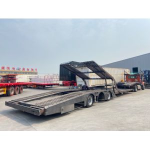 China Double Deck SUV Car Transport Semi Trailer With 12 Tires And Jost E100 Landing Gear on sale