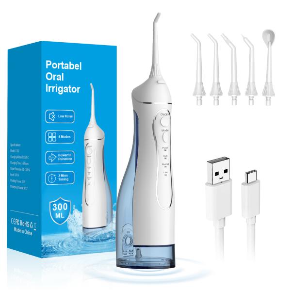 Buy Portable Dental Water Jet Flosser Teeth Cleaning Water Flosser Cordless Rechargeable Water Dental Flosser Teeth Pick at wholesale prices