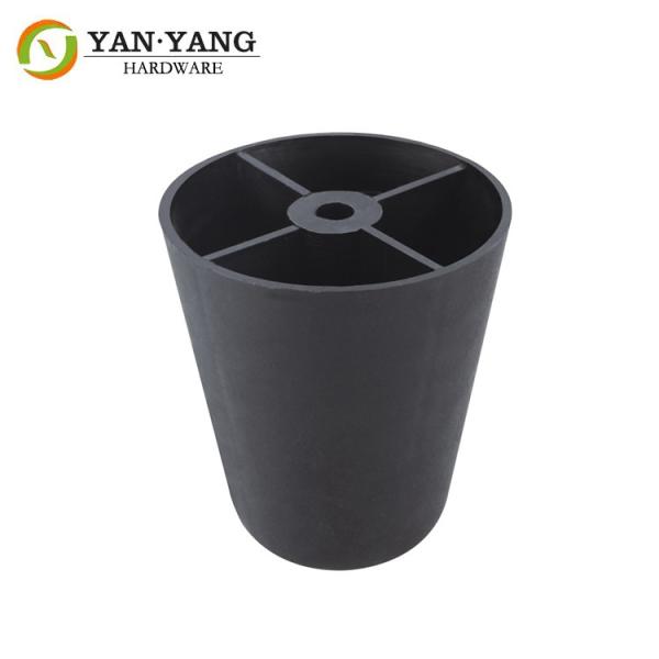 Buy Black Sofa Rounded column Plastic Leg for Furniture hardware at wholesale prices