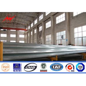 China Transmission Line Hot Dip Galvanized Steel Power Pole 33kv 10m Electric Utility Poles on sale