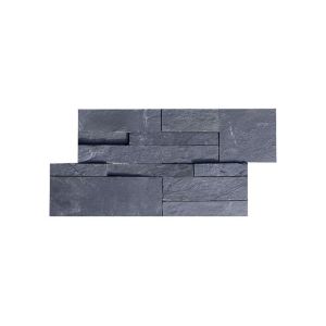 Split Black Slate Culture Stone Wall Cladding 10mm Thickness