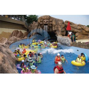 Artificial Surf Wave Pool Exciting Water Park Lazy River Customized