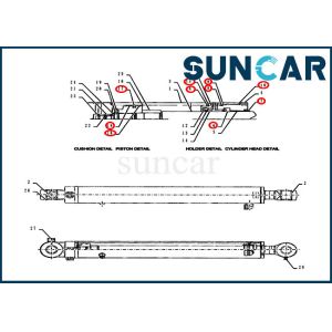 Quality PY01V00050R300 Arm Cylinder Replacement Seal Kit Fits Case CX55BMSR Equipment Models for sale