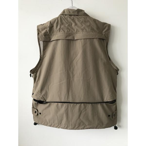 Fishing vest 033 no hood in taslan fabric, khaki color, water proof, quick dry, S-3XL