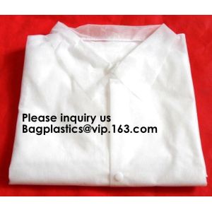 SMS Disposable Hooded White Coveralls Suit Chemical Protective Elastic Wrist