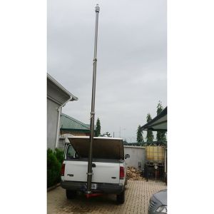 vehile mounted lockable telescoping pneumatic mast aluminum mast