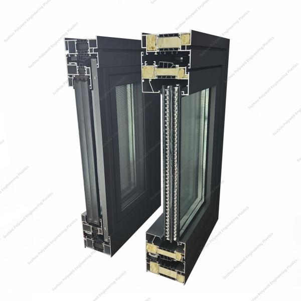Double Glazing Thermal Insulation Aluminum Window Mill Finish Broken Bridge