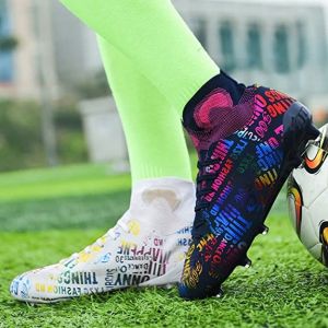 Maugely Canvas Leather Firm Ground Cleats Soccer Shoes 35-45