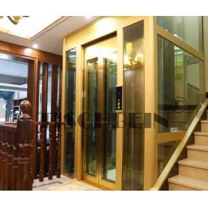 1250kg 1350kg 1600kg 1.5m/s Residential Panoramic Elevator Steel Structure Shaft