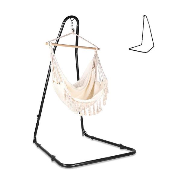 Buy Adjustable Heavy Duty Hammock Chair Stand for Easy Collapsible Porch Swing Chair at wholesale prices