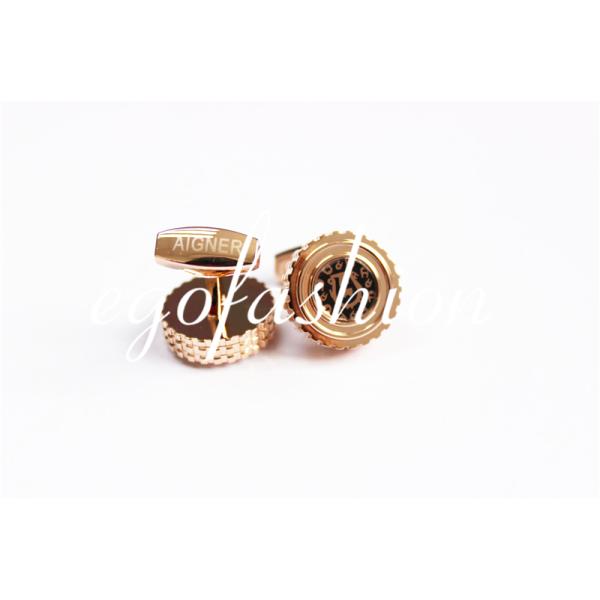 Rose Gold Black Silver Golden Cuff Links for Man Top Brand Aigner Copy Cufflinks for Man