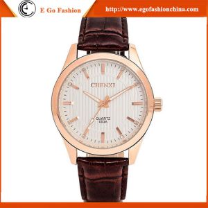 053A Fashion Casual Watch Unisex Women Watch Genuine Leather Strap Branded