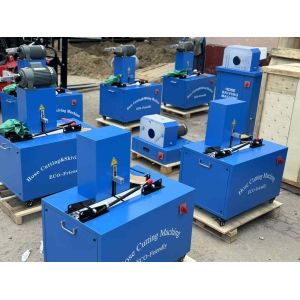 Blue Color 2 Functions Electric 2 Inch 6 Layers Hose Cutting And Skiving Machine