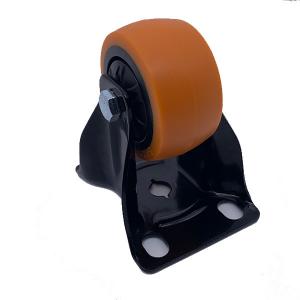 China 50mm Fixed Plate Polyurethane Caster Wheels For Industry Equipment on sale